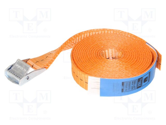 Fastening belt; L: 3m; Width: 25mm; orange; 250kg