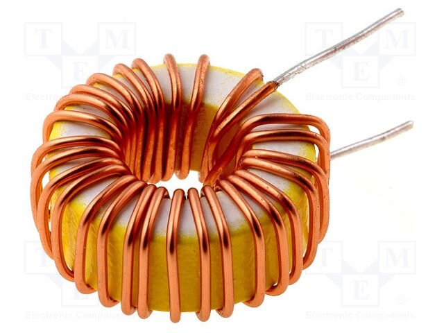 Inductor: wire; THT; 40uH; 3A; 60mΩ