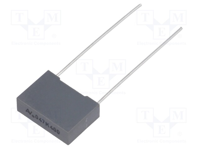 Capacitor: polyester; 47nF; 200VAC; 400VDC; Pitch: 10mm; ±10%