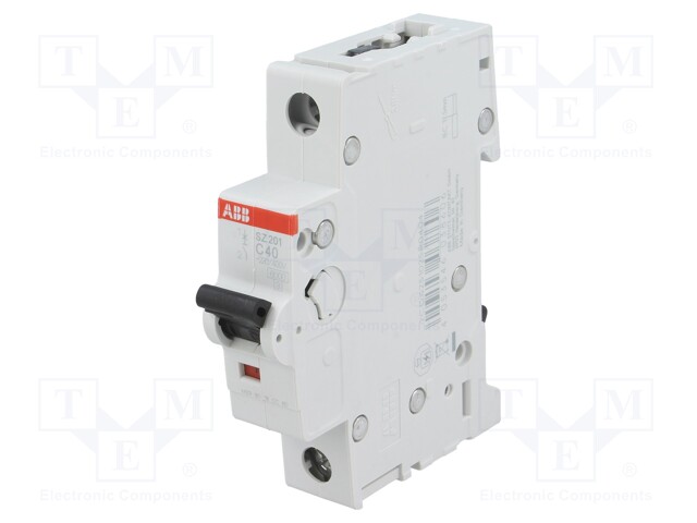 Circuit breaker; 230VAC; Inom: 40A; Poles: 1; DIN; Charact: C; 6kA