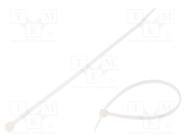 Cable tie; L: 200mm; W: 3.5mm; polyamide; 180N; natural; Ømax: 52mm