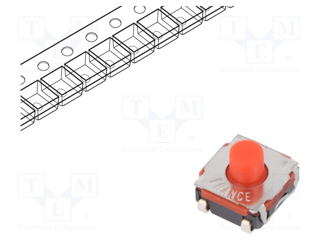 Microswitch TACT; SPST-NO; Pos: 2; 0.05A/32VDC; SMT; none; 1.45N