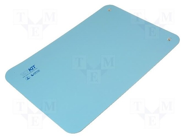 Bench mat; ESD; L: 600mm; W: 400mm; D: 2mm; blue; Rsurf: 5÷500MΩ; 440°C