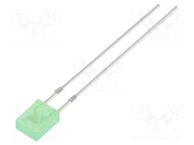 LED; rectangular; 2x4x5mm; green; 520÷530mcd; 100°; Front: flat