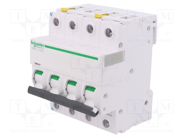 Circuit breaker; 400VAC; Inom: 63A; Poles: 3+N; DIN; Charact: C; 6kA