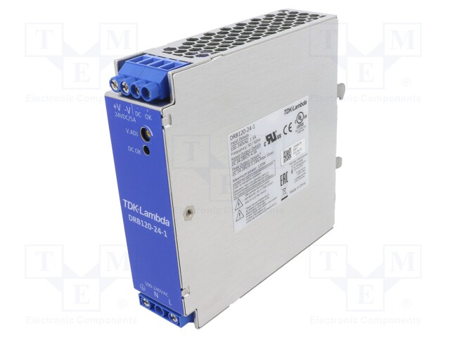 Power supply: switched-mode; 120W; 24VDC; 5A; 85÷264VAC; 500g