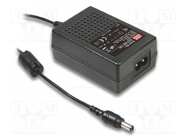 Power supply: switched-mode; 6÷13VDC; 1400mA; Out: 5,5/2,1; 18.2W