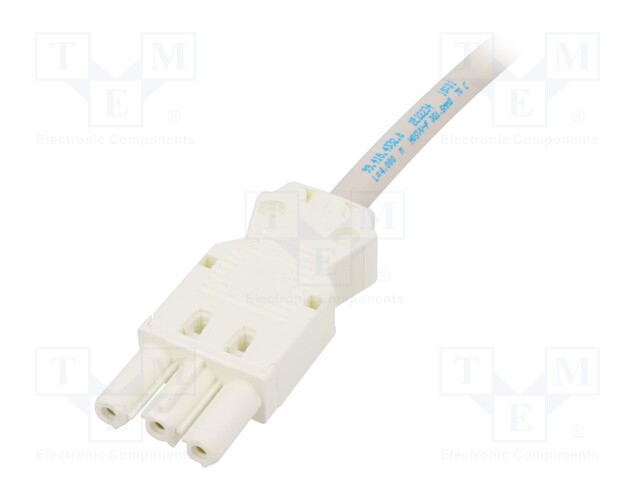 Power cable; 121/122; female; white; 4m; 3x1.5mm2