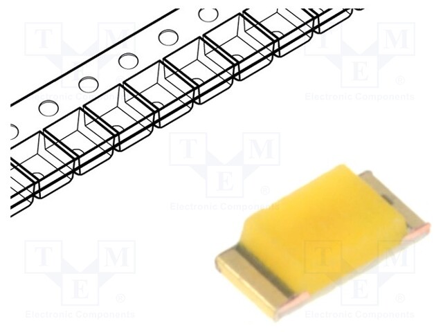 LED; SMD; 0603; white warm; 60÷160mcd; 120°; 5mA; 2.5÷3.4V; 68mW