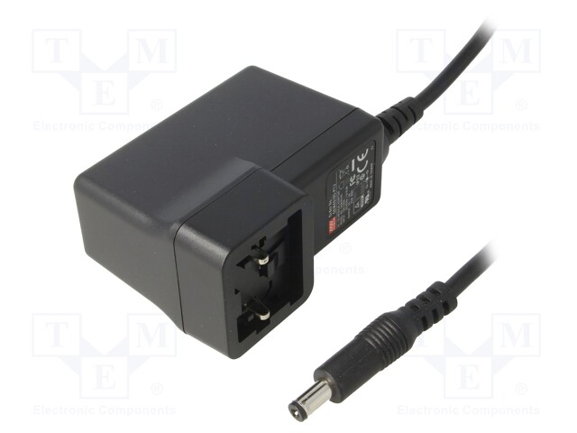Power supply: switched-mode; 5VDC; 5A; Out: 5,5/2,1; 25W; 80÷264VAC