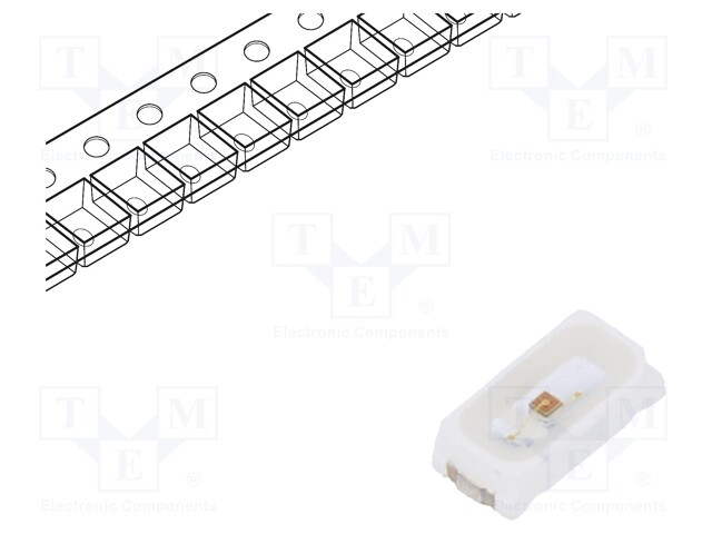 LED; SMD; 3014,PLCC2; red; 720÷1000mcd; 3x1.4x0.7mm; 120°; 1.8÷2.4V