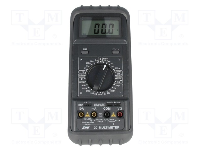 Digital multimeter; LCD 3,5 digit (1999); 2,5x/s; 10÷90%