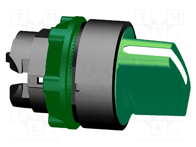 Switch: rotary; Stabl.pos: 2; 22mm; green; Illumin: none; IP66; Pos: 2