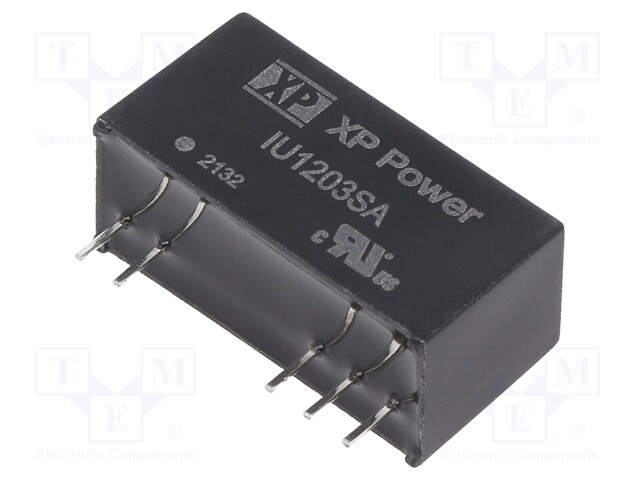 Isolated Board Mount DC/DC Converter, Regulated, ITE, 1 Output, 2 W, 3.3 V, 500 mA