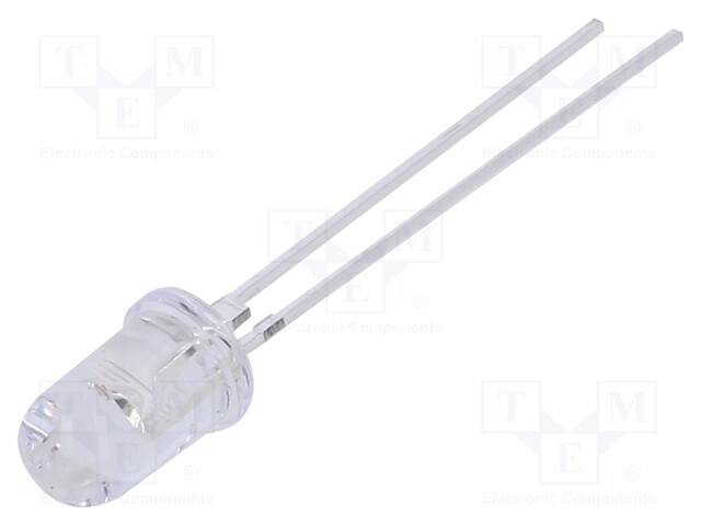 LED; 5mm; blue; 18000÷22000mcd; 60°; 75mA; 2.8÷3.6V; Front: convex