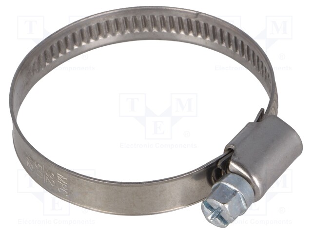 Worm gear clamp; W: 9mm; Clamping: 32÷50mm; chrome steel AISI 430