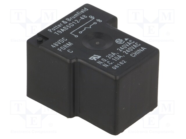 Relay: electromagnetic; SPDT; Ucoil: 48VDC; 20A; Ucoil min: 36VDC