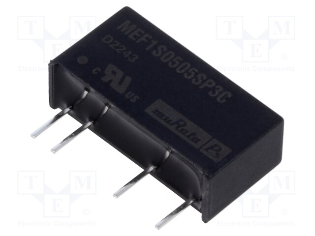 Isolated Board Mount DC/DC Converter, 3.5kV Isolation, ITE, 1 Output, 1 W, 5 V, 200 mA