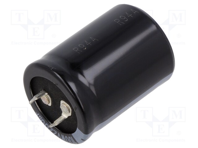 Capacitor: electrolytic; SNAP-IN; 2200uF; 100VDC; Ø30x40mm; ±20%