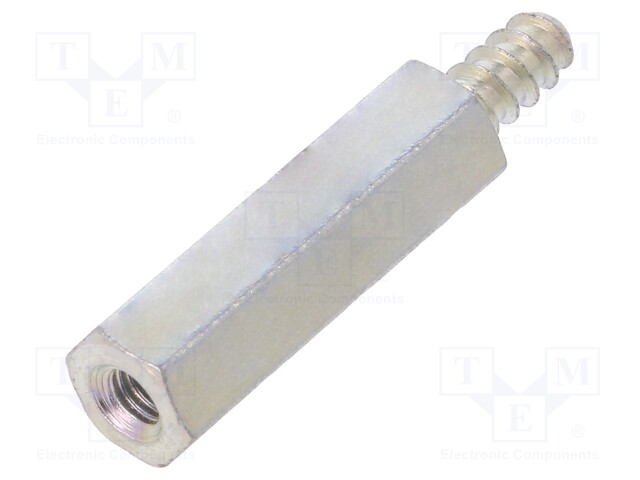 Screwed spacer sleeve; Int.thread: M3; 20mm; Ext.thread: ST3,5