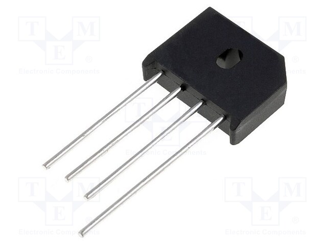 Single-phase bridge rectifier; Urmax: 200V; If: 6A; Ifsm: 135A; KBU