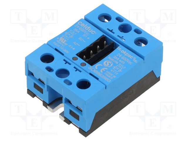 Relay: solid state; Ucntrl: 10÷30VDC; 35A; 24÷510VAC; -55÷100°C