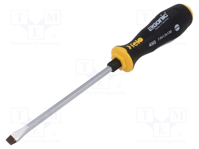 Screwdriver; slot; for impact; 7,0x1,2mm; ERGONIC®