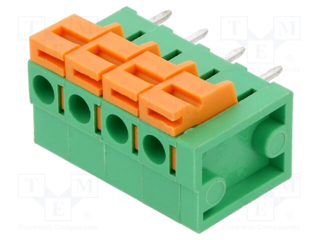 Connector: PCB terminal block; Plating: tinned; THT,spring clamp