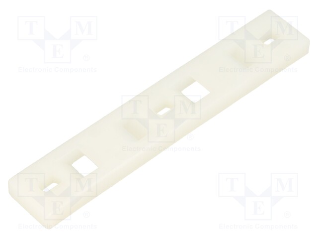 Cable tie holder; polyamide; UL94V-2; natural; Ht: 5.2mm; L: 91.2mm