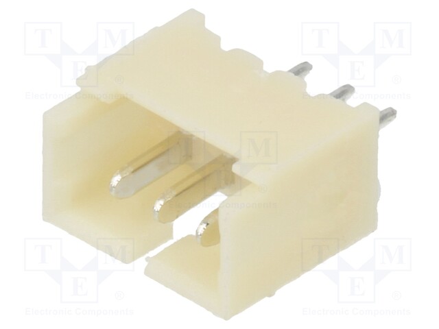 Socket; wire-board; male; 1.25mm; PIN: 3; THT; 125V; 1A; tinned