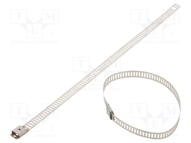 Cable tie; L: 200mm; W: 7mm; stainless steel AISI 304; 445N