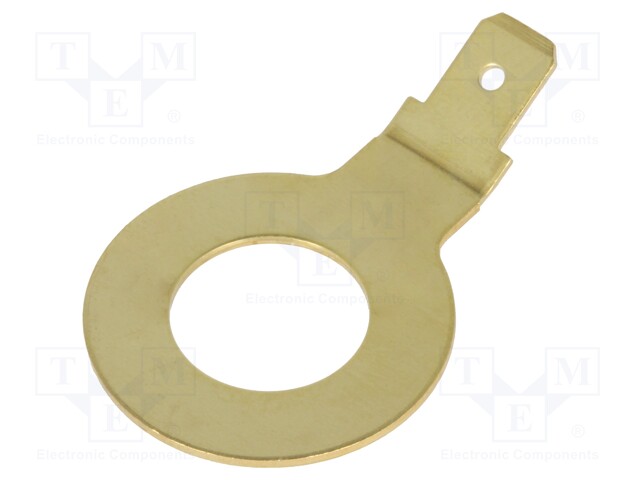 Terminal: flat; male; M12; screw; copper alloy; angled