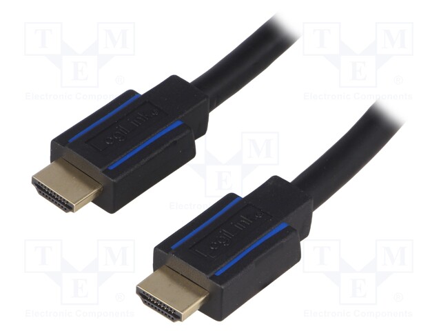 Cable; HDCP 2.2,HDMI 2.0; HDMI plug,both sides; 7.5m; black