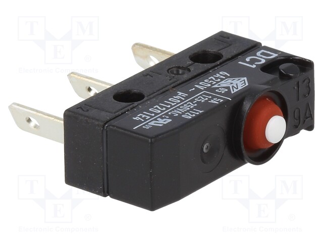 Microswitch SNAP ACTION; SPDT; 6A/250VAC; ON-(ON); Pos: 2; IP67