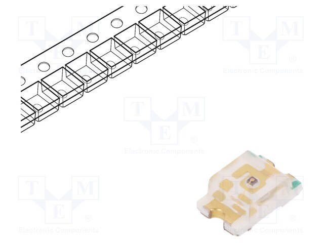 LED; SMD; 0805; yellow; 90÷260mcd; 2x1.25x0.7mm; 140°; 1.8÷2.4V