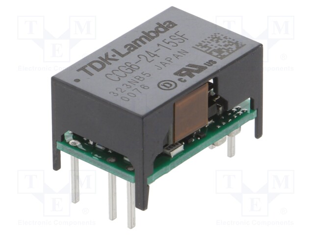 Converter: DC/DC; 6W; Uin: 9÷36V; Uout: 15VDC; Iout: 400mA; 4g; THT