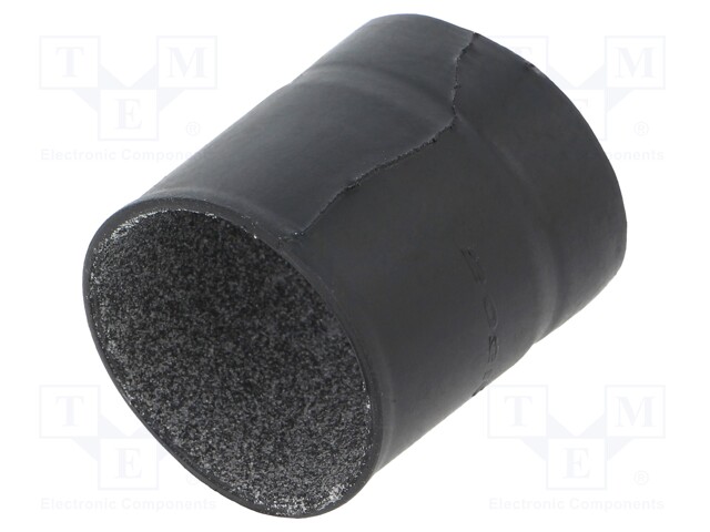 Heat shrink boot; straight,glued; L: 39mm; black; elastomer