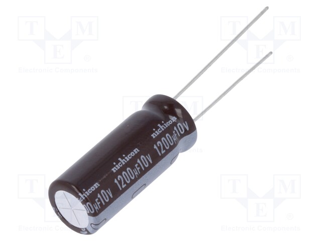 Capacitor: electrolytic; low impedance; THT; 1200uF; 10VDC; ±20%