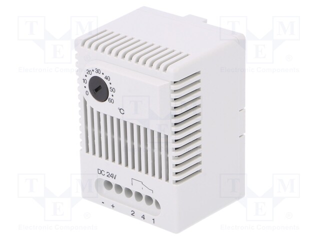 Sensor: thermostat; Contacts: SPDT; 16A; IP20; Mounting: DIN