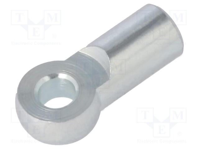 Joint piece; 6mm; Thread: M6; Mat: steel; Pitch: 1,0; Plating: zinc