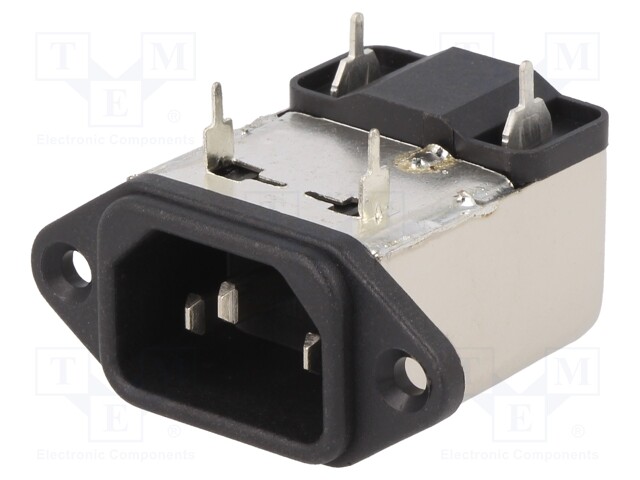 Connector: AC supply; socket; male; 1A; 250VAC; IEC 60320; -25÷85°C