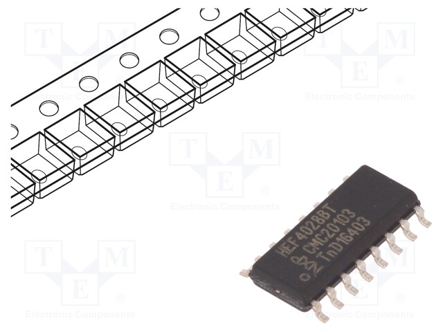 IC: digital; BCD to decimal,decoder; CMOS; SMD; SO16