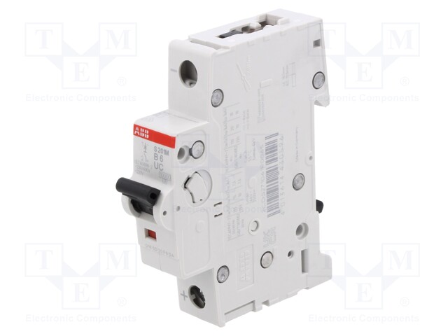 Circuit breaker; 230/400VAC; Inom: 6A; Poles: 1; Charact: B; 10kA