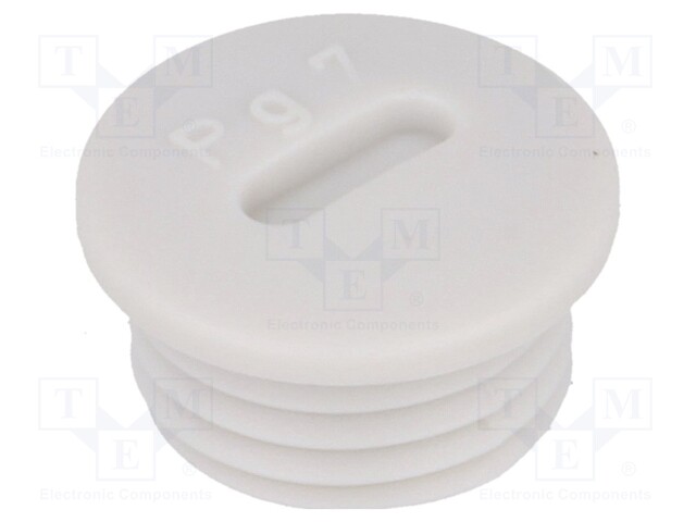 Stopper; PG7; IP54; Mat: polystyrene; light grey