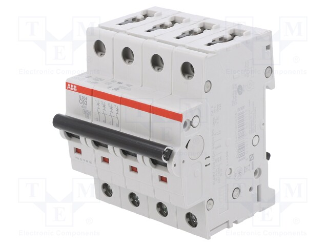 Circuit breaker; 400VAC; Inom: 63A; Poles: 4; DIN; Charact: C; 6kA