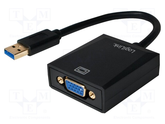 Adapter; USB 2.0,USB 3.0; D-Sub 15pin HD socket,USB A plug