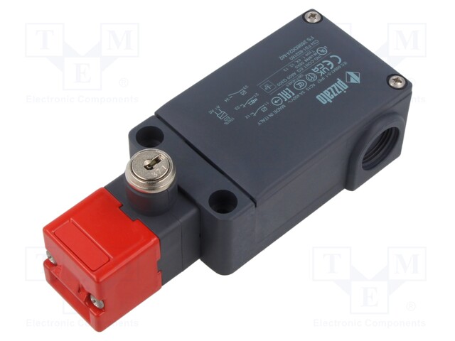 Safety switch: bolting; FS; IP66; plastic; black,red; 24VDC; 24VAC