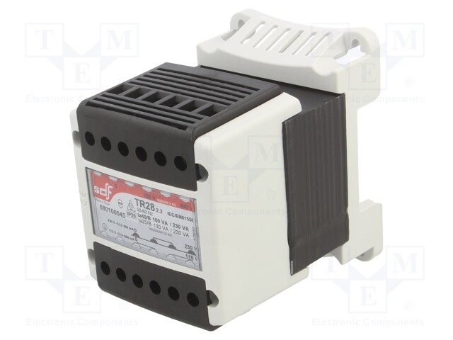 Transformer: mains; 100VA; 230VAC,400VAC; 115V; 230V; DIN; IP20