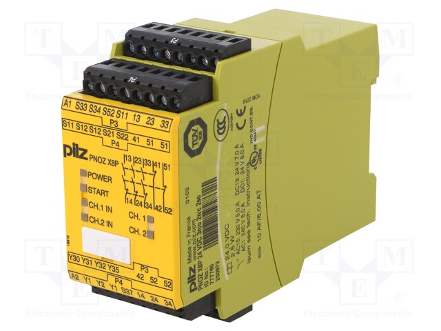 Module: safety relay; Series: PNOZ X8P; IN: 3; OUT: 5; Mounting: DIN