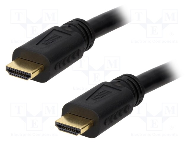 Cable; HDMI 1.4; HDMI plug,both sides; 20m; black